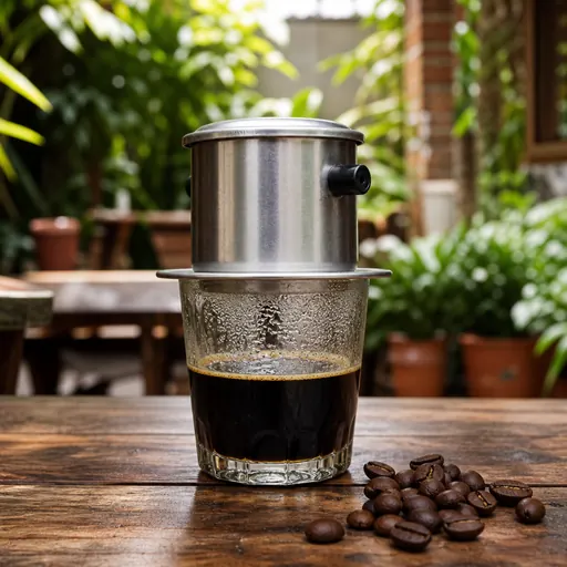 Coffee Đen tại Cafe Hoa Viên Hòa Khánh Đà Nẵng