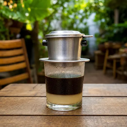 Coffee Sữa tại quán cafe sân vườn Cafe Hoa Viên